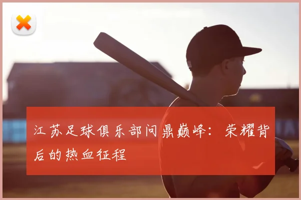 江苏足球俱乐部问鼎巅峰:荣耀背后的热血征程